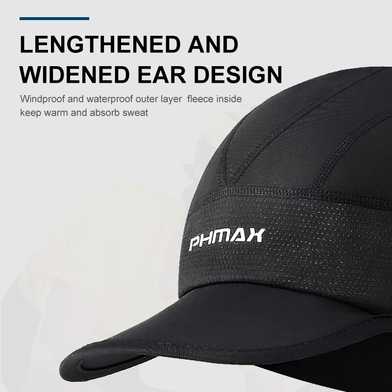 PHMAX zimowa czapka rowerowa wiatroszczelna termiczna polarowa czapka narciarska MTB rowerowa czapka kolarska w okularach dziura na wolnym powietrzu Sporty bieganie nakrycia głowy