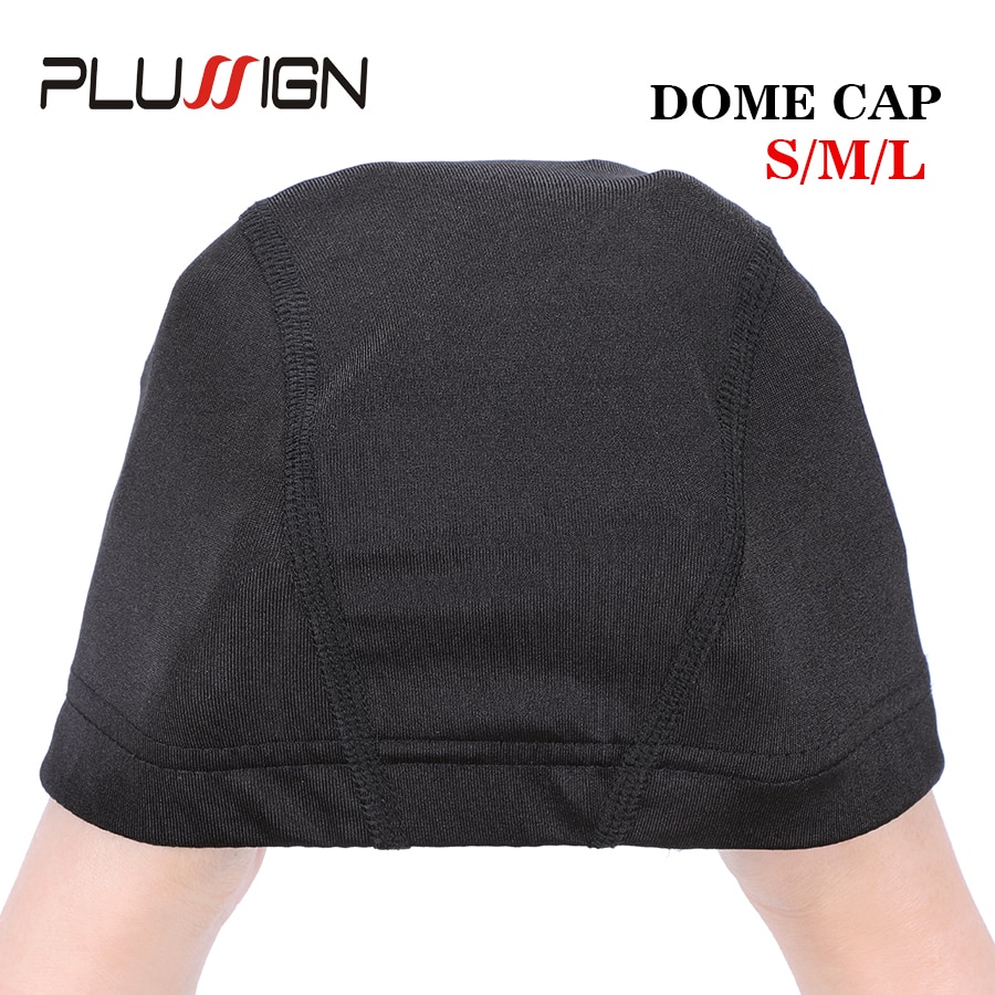 Plussign-gorro de malla con agujeros transpirables para pelucas, herramientas para hacer pelucas, tamaño S M L, color negro, 2 unids/lote