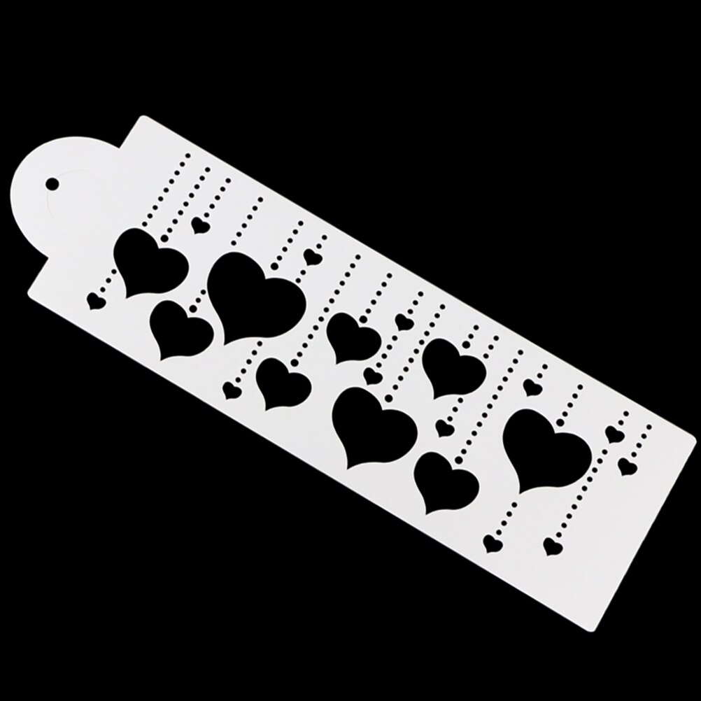 Hängande hjärta tårta stencil sida tårta stencil fondant form tårt dekorationsverktyg tårta sida dekorera topp stencil dekoration