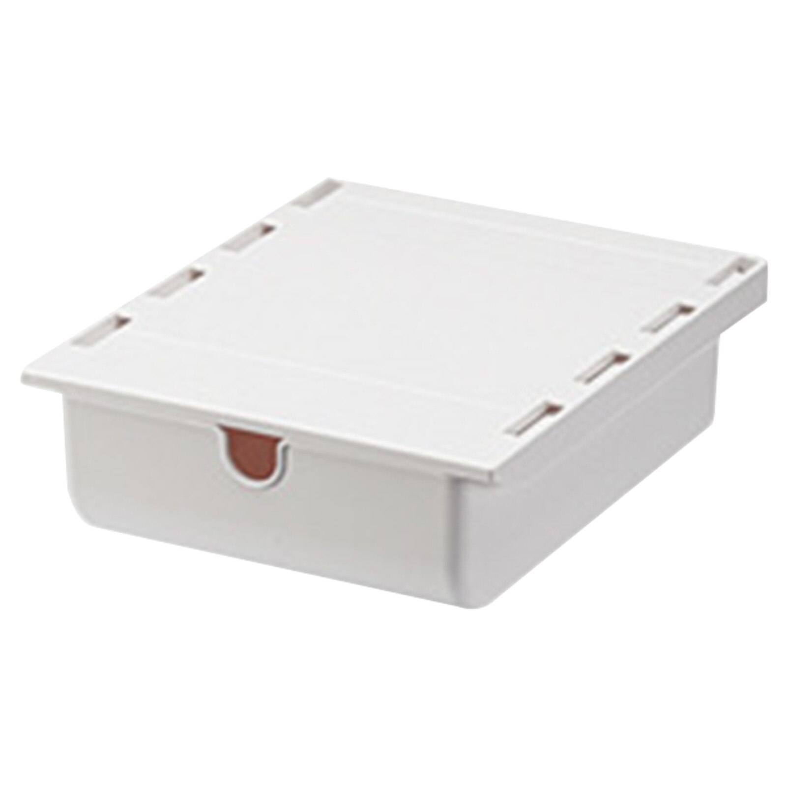 Acrylic Under Desk Drawer Storage Box Invisible Desk Dormitory Square Stationery Case Pen Finishing Box: White