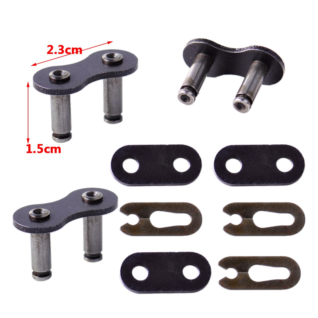 DWCX 3 Set 415 Chain Master Link Set Kit Fit for 80cc 2 Stroke Motorized Bicycle Bike Fit For Bobber Yamaha Kawasaki Suzuki