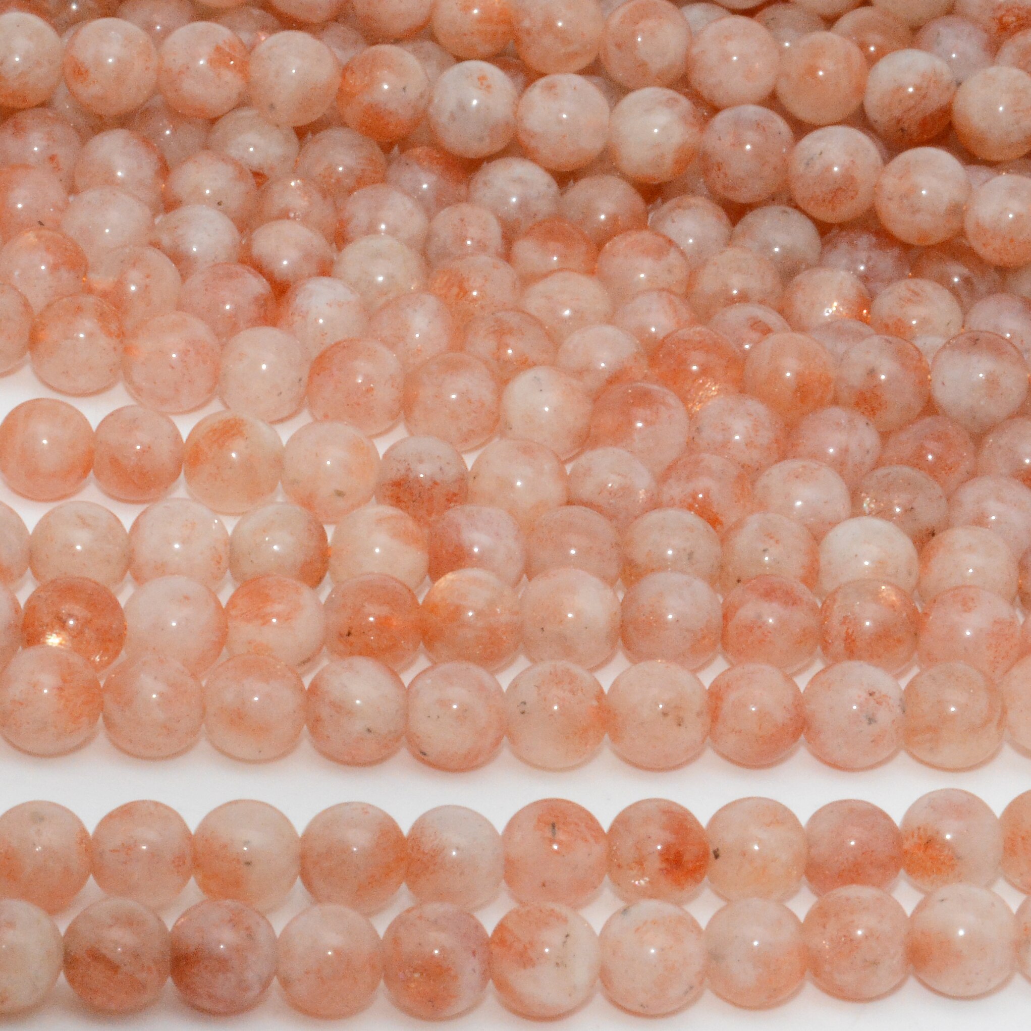 Naturalne Nedava Sunstone luźne kule 6.2mm
