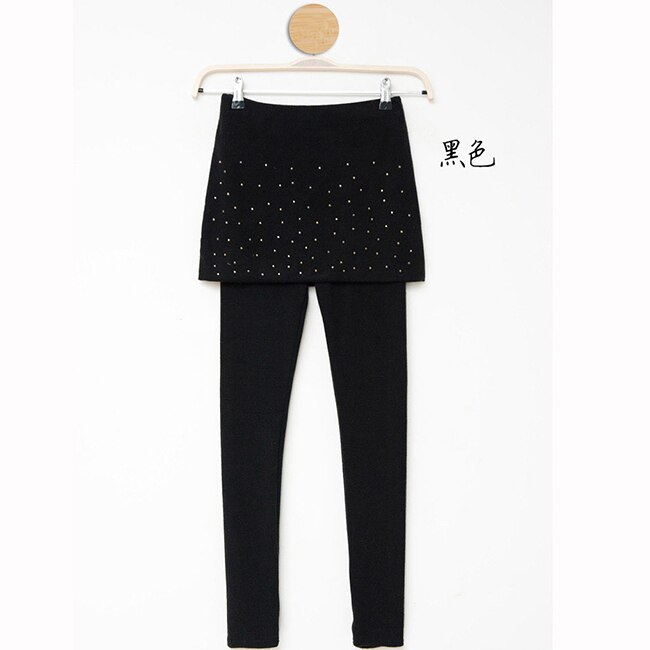 Las mujeres de arranque en de lana Legging falda tobillo-Leggins de longitud pantalón polainas femeninas con falda pantalón de otoño invierno