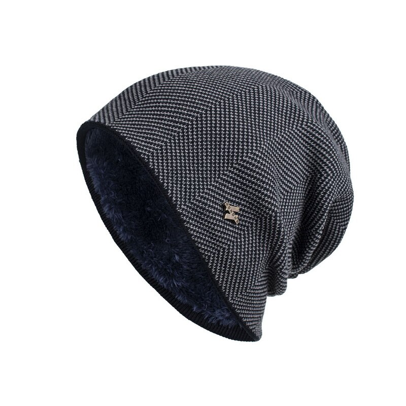 Merkki skullies pipot miesten neulottu hattu talvihatut miehille naisten lippalakit talvi pipo hattu gorro paksu lämmin konepelti miesten talvilakki: Laivasto