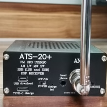 ATS-20 + Plus ATS20 V2 SI4732 Radio Ontvanger Fm Am (Mw En Sw) ssb (Lsb &amp; Usb) Met Batterij + Antenne + Luidspreker + Case