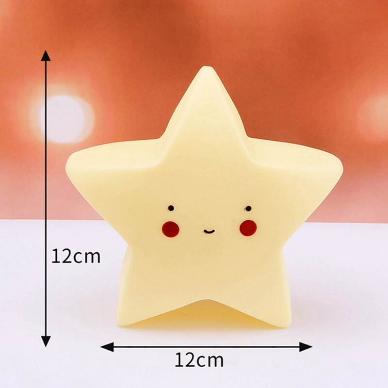 Lampada da notte portatile a LED in Silicone gattino carino lampada da notte per bambini con modalità di respirazione calde controllo del sensore tattile regali di natale f: -3