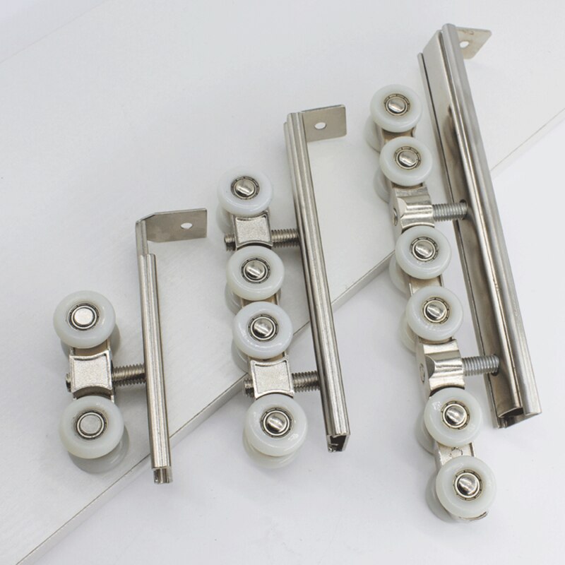 Stainless Steel Hardware Slide Doors Pulley Hanger Roller Hanging Rail Wheels High Load-bearing Sliding Door Track Rail