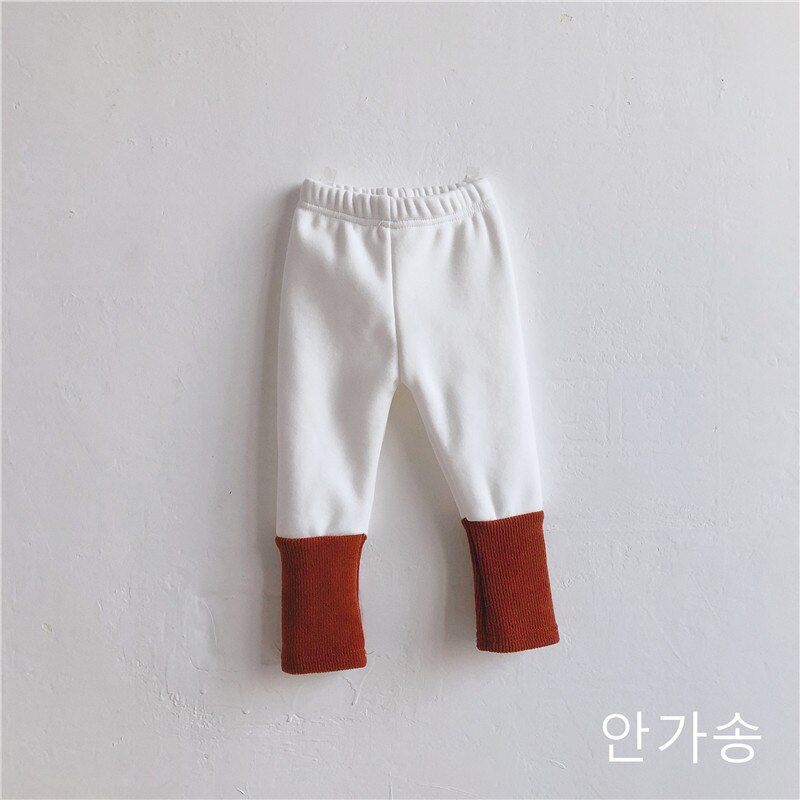 Baby Leggings Winter Warme Broek Baby Plus Dikker Verdikte Leggings Elastische Broek Baby Jongens Meisjes Broek Kleding: brown / 9m
