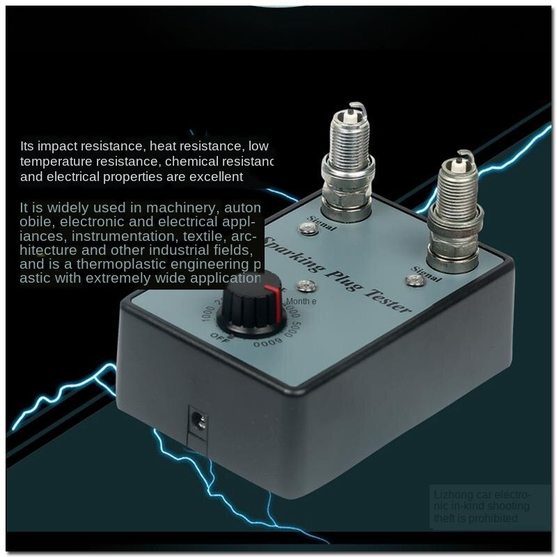 Spark Plug Tester Test Bench Double Hole Flame Jumping Test Flame Jumping Gauge Ignition Diagnostic Instrument 4S Shop Tool