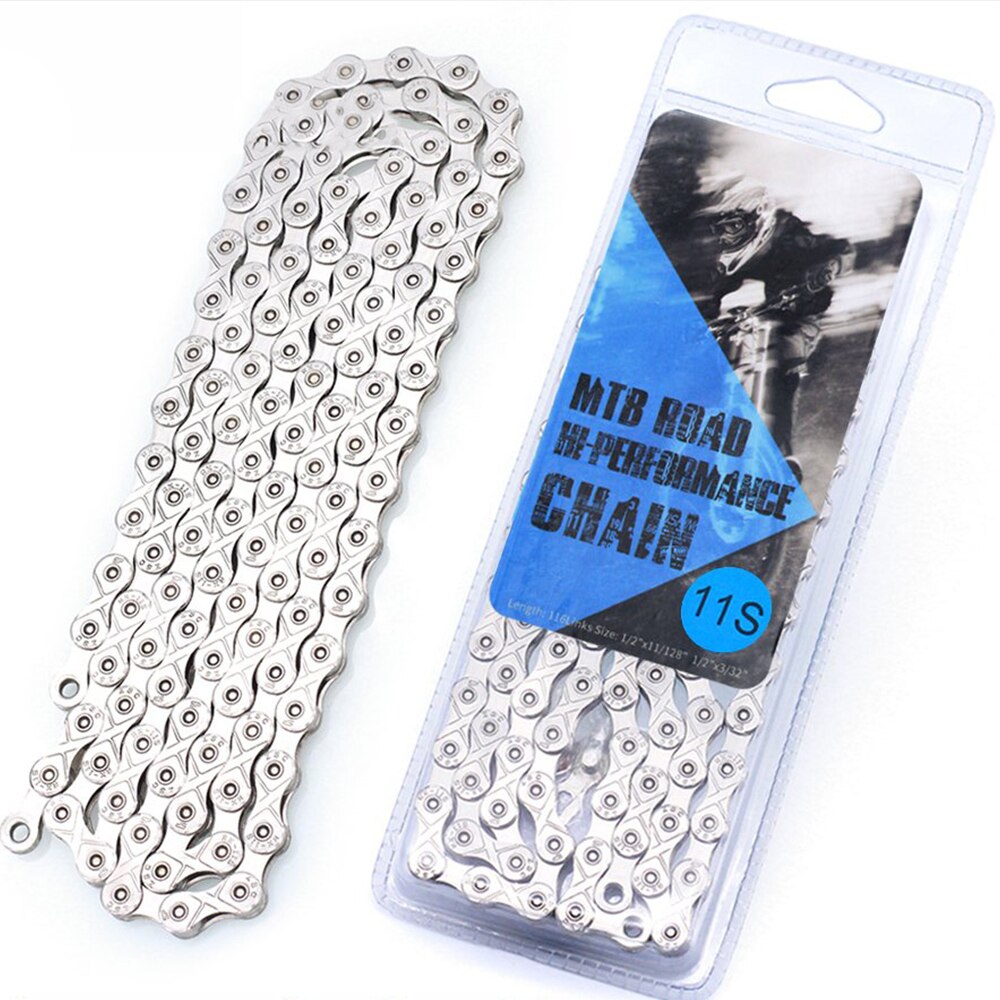 Bicycle Chain Mountain Bike Chain 6 7 8 /9/ 10/ 11 Speeds Mountain Cycle Fully Electroplated Silver Chain For Road Bike Parts
