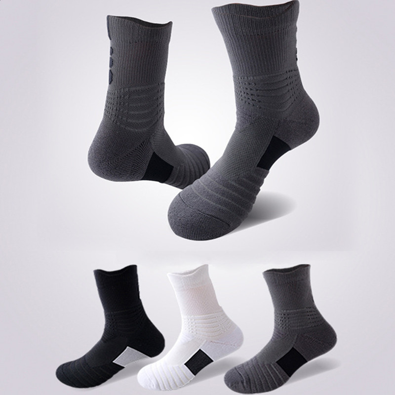 Calcetines deportivos térmicos gruesos súper Elite No deslizantes calcetines de baloncesto hombre UE 38-44 de alta elasticidad al aire libre senderismo deporte Nylon