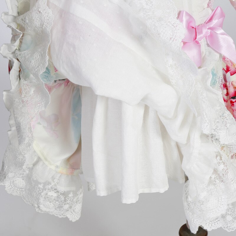 Di alta qualità Dolce Gilrs Lolita vestito Carino Bambini vestito dalla Principessa del fiore Kawaii Fata Fiore Capretti del vestito Spagnolo Palazzo di stile del vestito