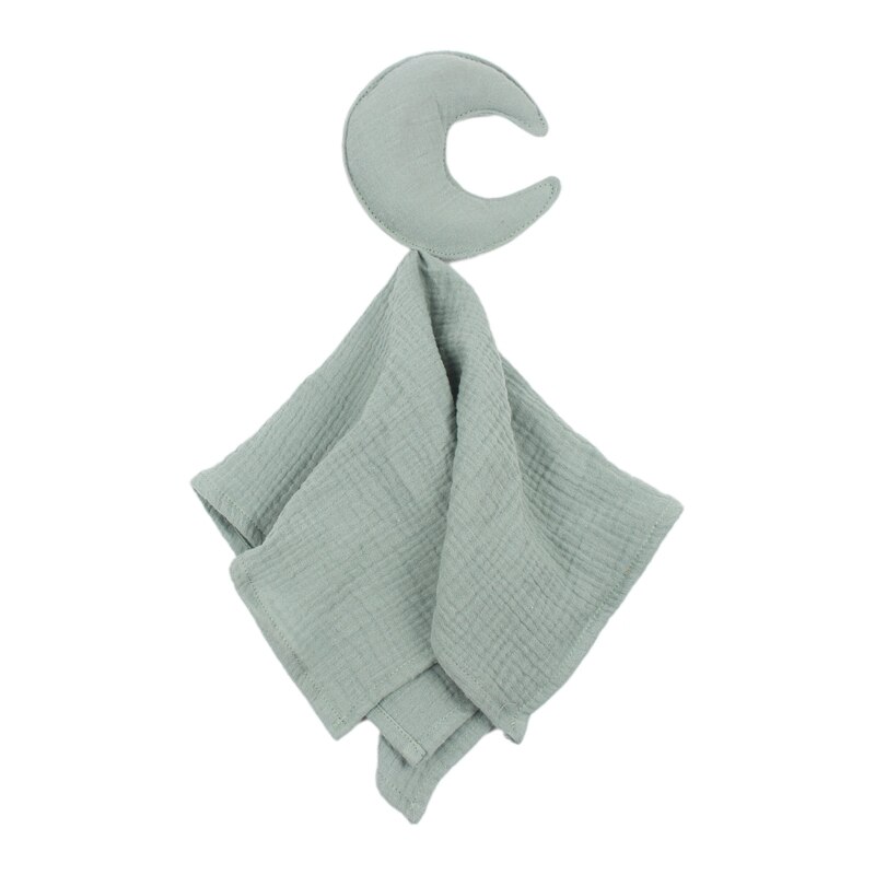 Moon Star Baby Comfort Safety Blanket Soothe Soothing Towel nfant Supplies for Baby Girls Boys Sleeping Playing Plush Toy: Green-Star