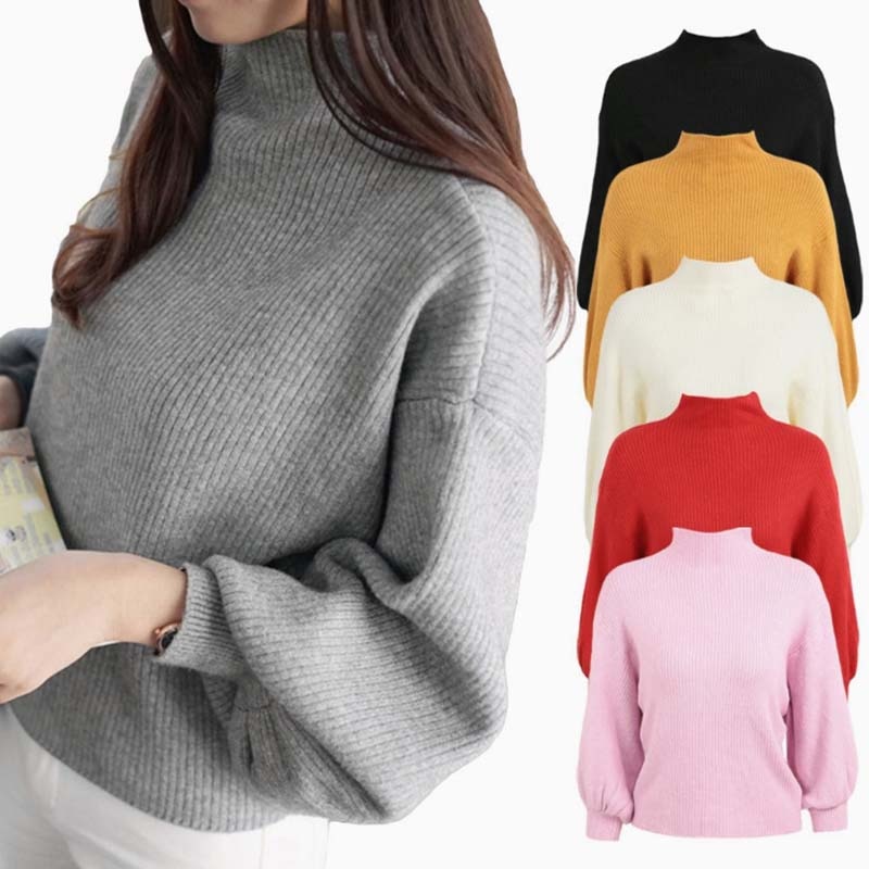 Autumn Winter Sweater Women Pullovers Knitted Elas – Grandado