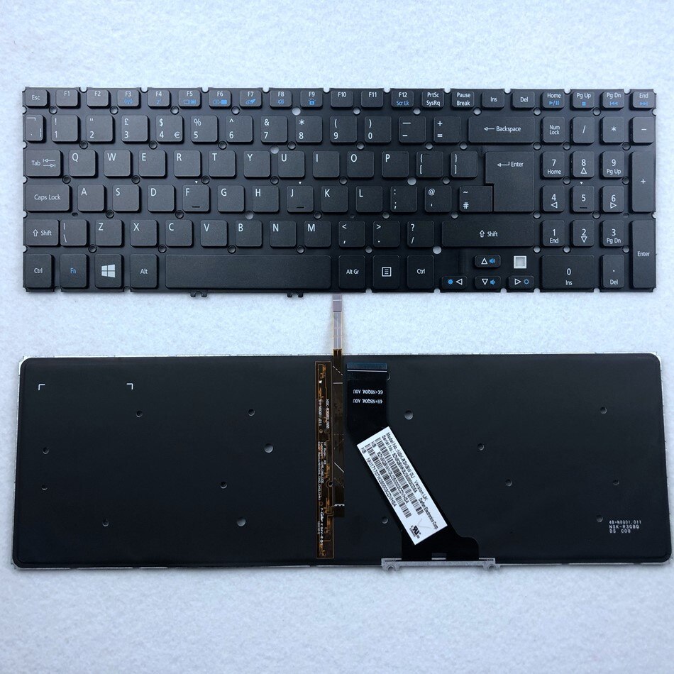 French Canada Italian UK Backlit Keyboard For Acer Aspire V5 V5-531 V5-531G V5-551 V5-551G V5-571G V5-571P V5-571PG V5-531P: Brown