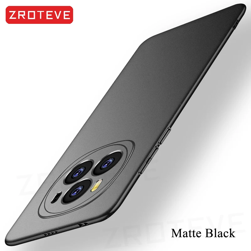 Pour Magic6 Pro étui ZROTEVE Ultra mince givré dur PC couverture pour Honor Magic 6 5 7 Pro Magic5 Magic7 Lite 5G coques de téléphone mondial: PE / Givré Noir