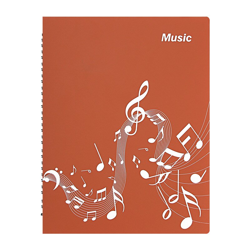 40 Pagina &#39;S A4 Multi-layer Muziek Score Coil Map Praktijk Piano Vellen Papier Document Organizer: Orange