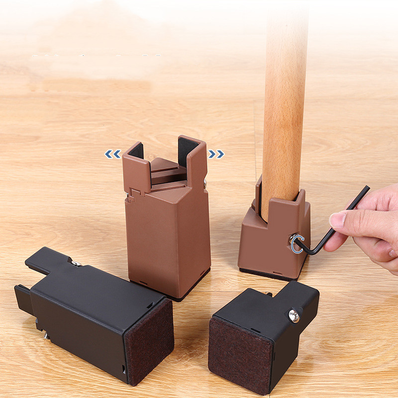 Elevador de pies de silla ajustable, elevador inferior de sofá de escritorio resistente de 5/10cm, elevador de mesa de sofá de Metal, elevadores de muebles de cama, 4 Uds.