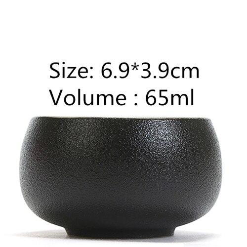 Zen thé maître tasse poterie noire tasse à thé colorée style japonais tasse Arhat personnel unique pinming tasse: F