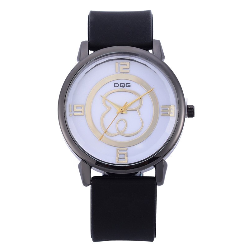 Dameshorloge kleine beer luxe merk dqg quartzhorloge dames casual siliconen dresshorloges