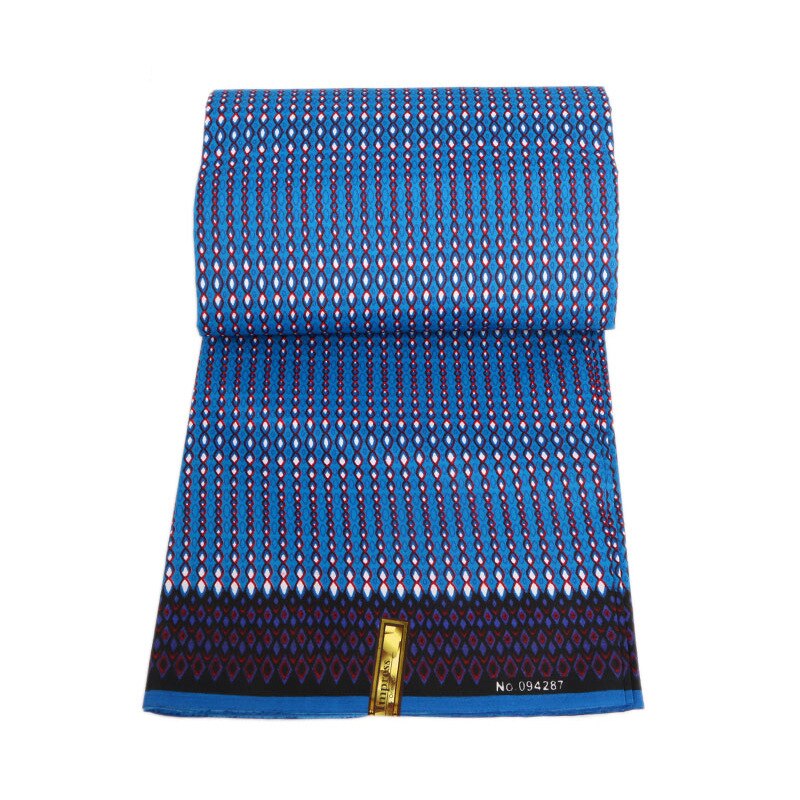 Wax Blauw Arrivals Afrikaanse Nigeria Ankara Wax 100% Polyester Gedrukt Stof 6Yards