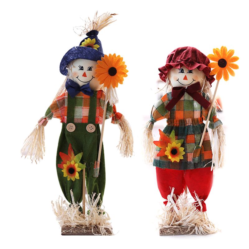 Vogelverschrikker Ornamenten Staande Stro Pop Desktop Layout Home Halloween Decoratie