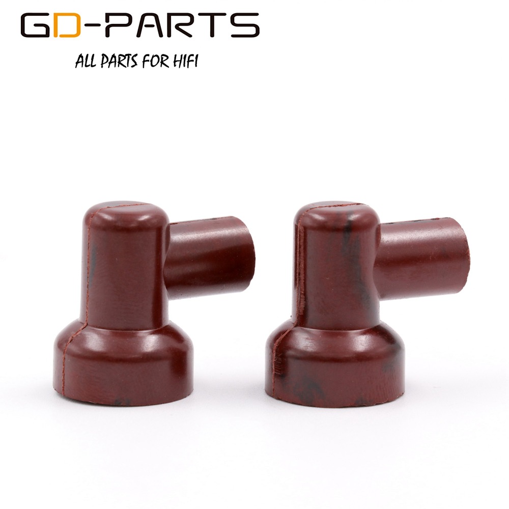 GD-PARTS Bruin Bakeliet Vacuüm Buis Caps Anode Plaat Grip Caps Hoed Voor FU29 FU32 829 832 Vacuüm Buizen 2 PCS