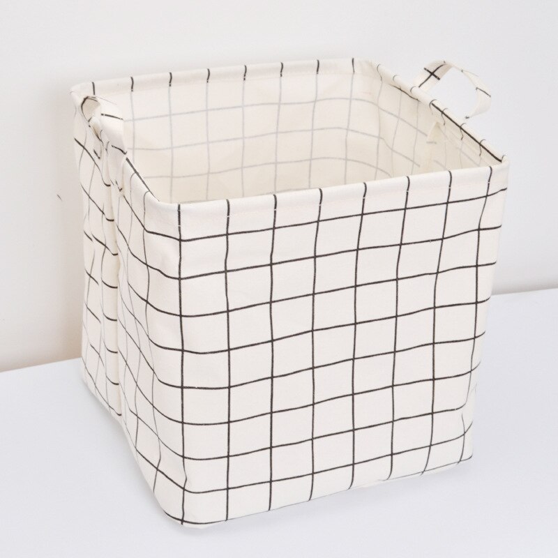 Organiseur de rangement nordique pour linge, grand espace, poignée pliable, panier à linge: style10
