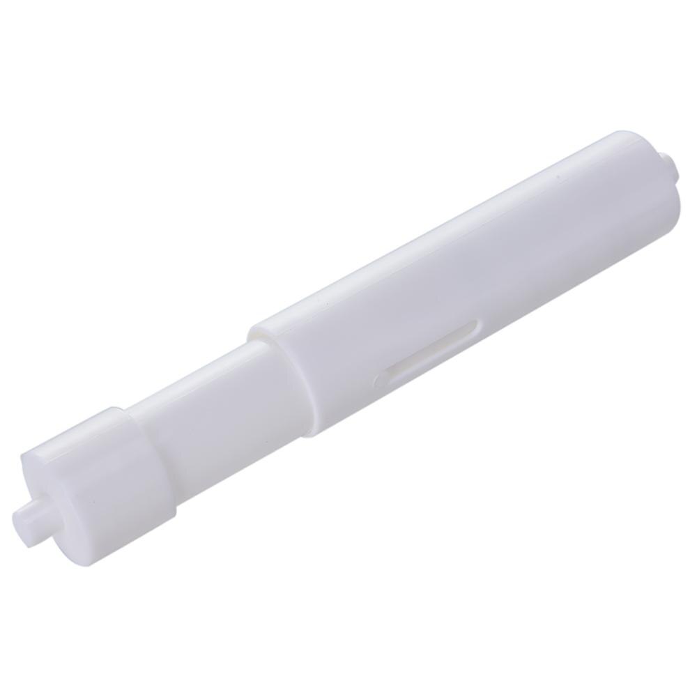 White Plastic Replacement Toilet Roll Holder Roller Spindle Spring