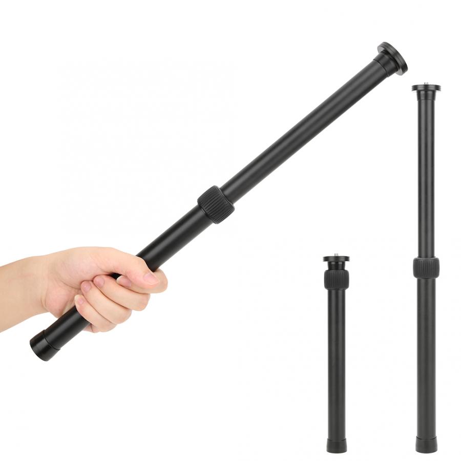 Universal 45cm Retractable All-metal Extension Rod for Camera Equipment with 1/4 Inch Screw Hole