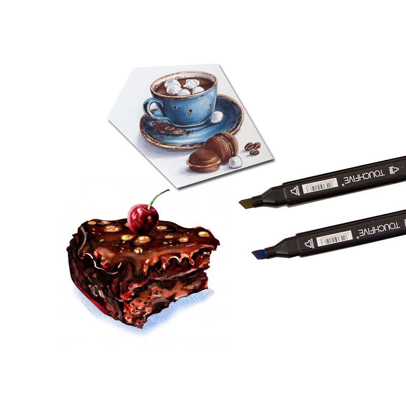 Touchfive Markers 12/24/30/40/60 80/168 Colors For Draw/Sketching/Alcohol/Dual Tip/Marker Sketchbook Artist Supples