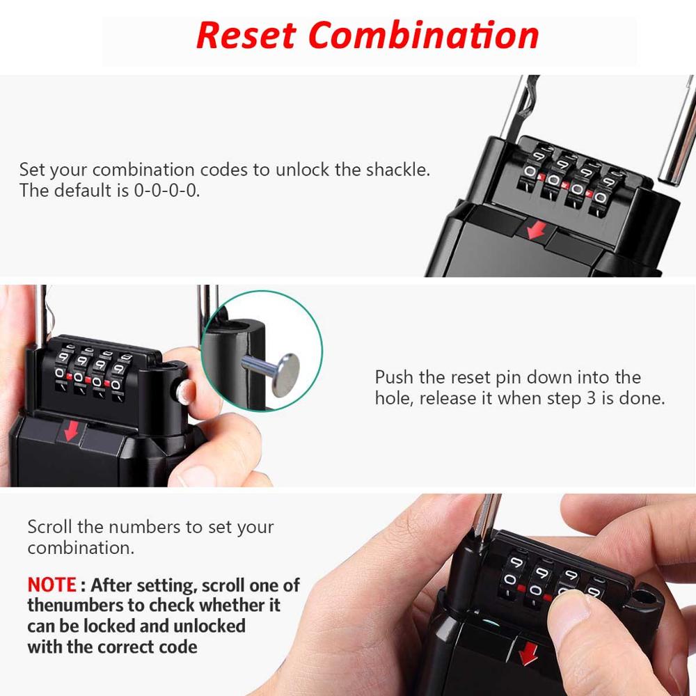 Onefeng Sports Car Key Combination Storage Security Padlock Box Portable Key Safe Surf Lock
