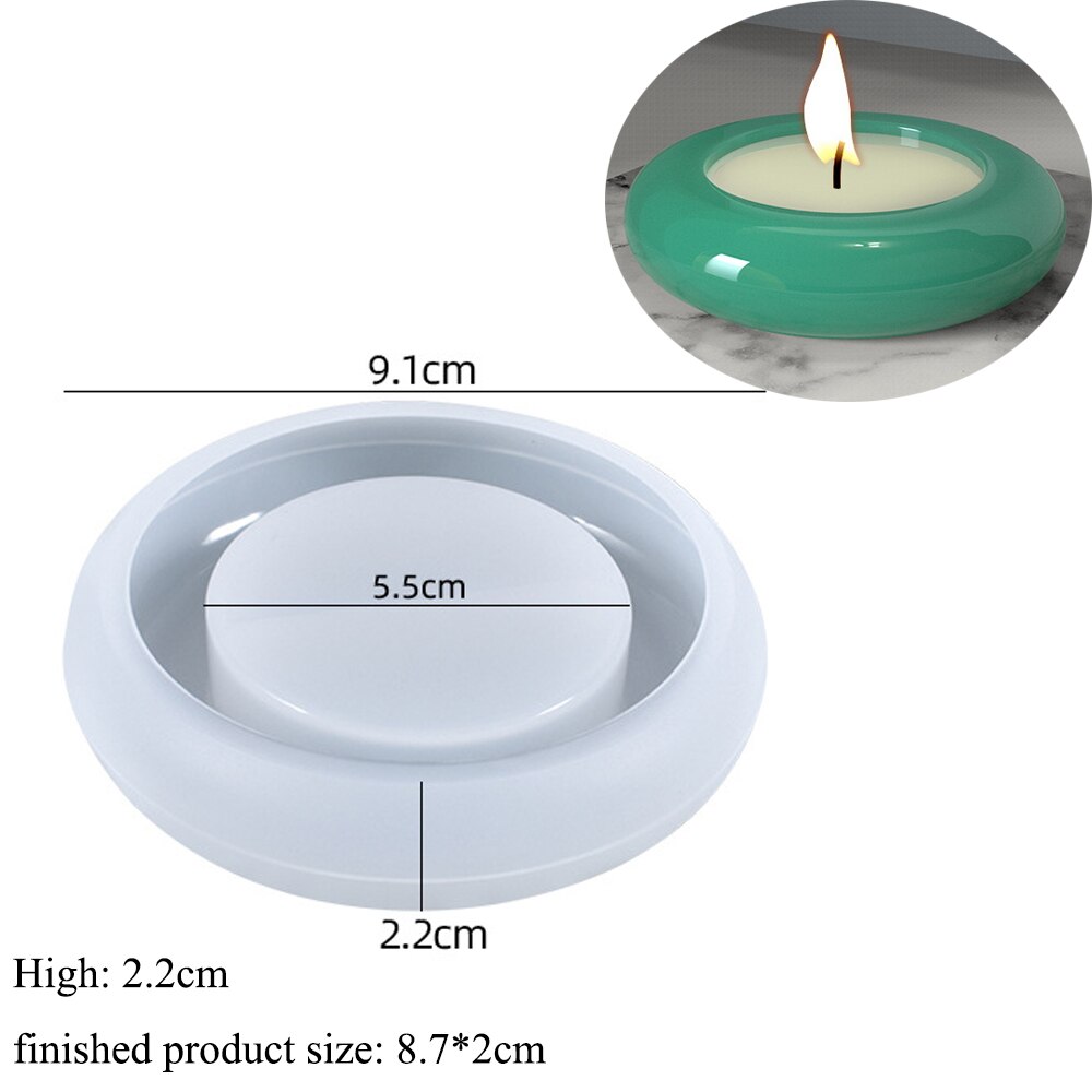 Moule porte-bougie en Silicone, en résine époxy, pour bricolage, en argile, en béton: vert militaire