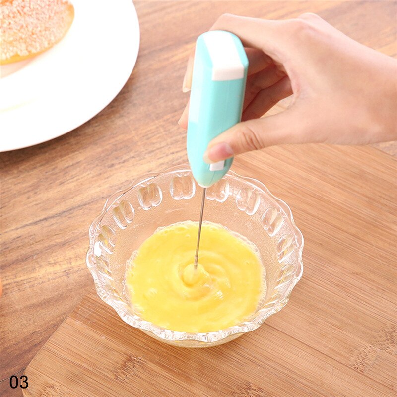 Mini Hand Mixture Egg Home Kitchen Mixer Mini Electric Hand Mixture Blender Daily Useful Tools food blender mixer: 02Box-Blue