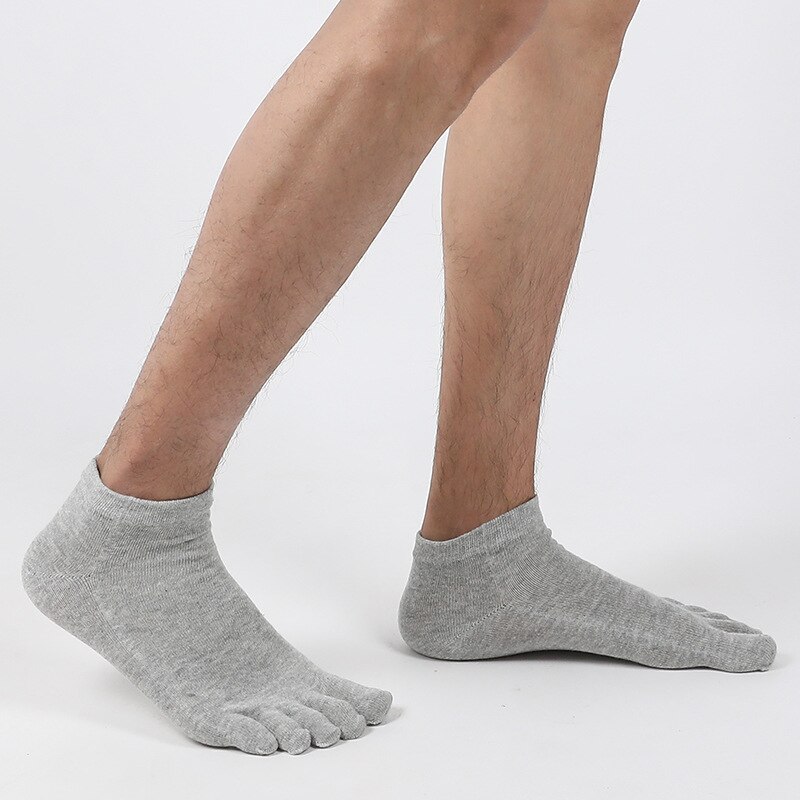 Unisex Yoga Sokken Antislip Vloer Sokken Voor Mannen Vijf Teen Sokken Ziekenhuis Pilates Barre Enkel Cushioned Ziekenhuis Slipper sokken: Champagne