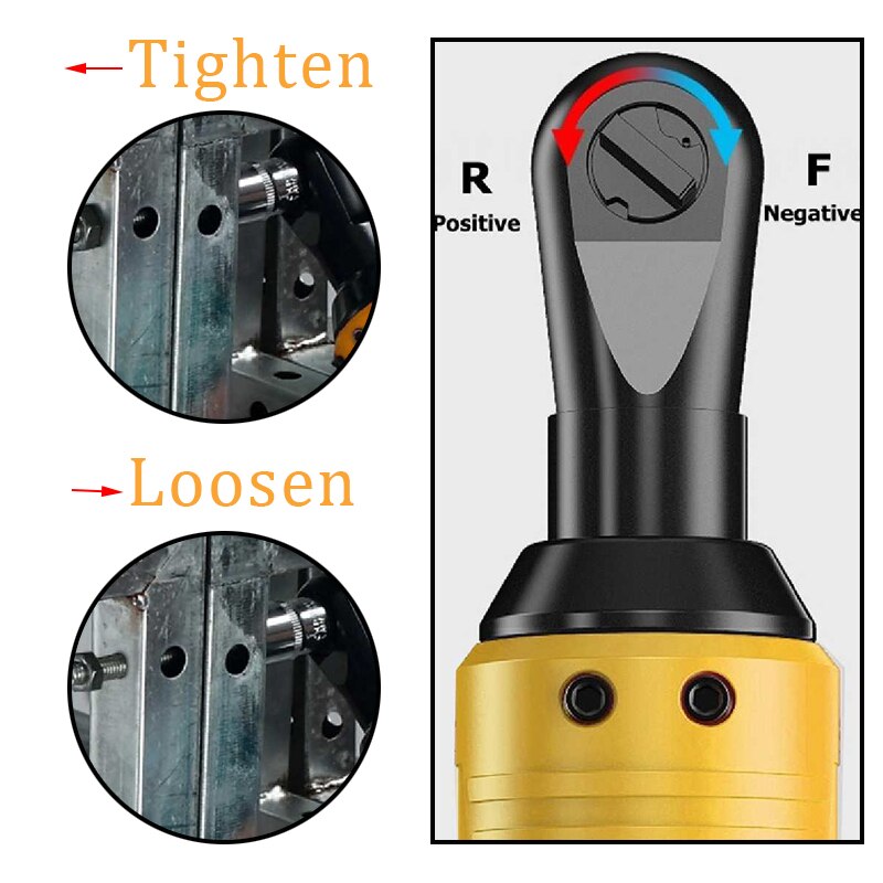12V Electric Cordless Wrench Ratchet Wrench 3/8 Angle Drill Screwdriver Scaffolding 65NM Rechargeable Spanner With 1/ 2 Batter