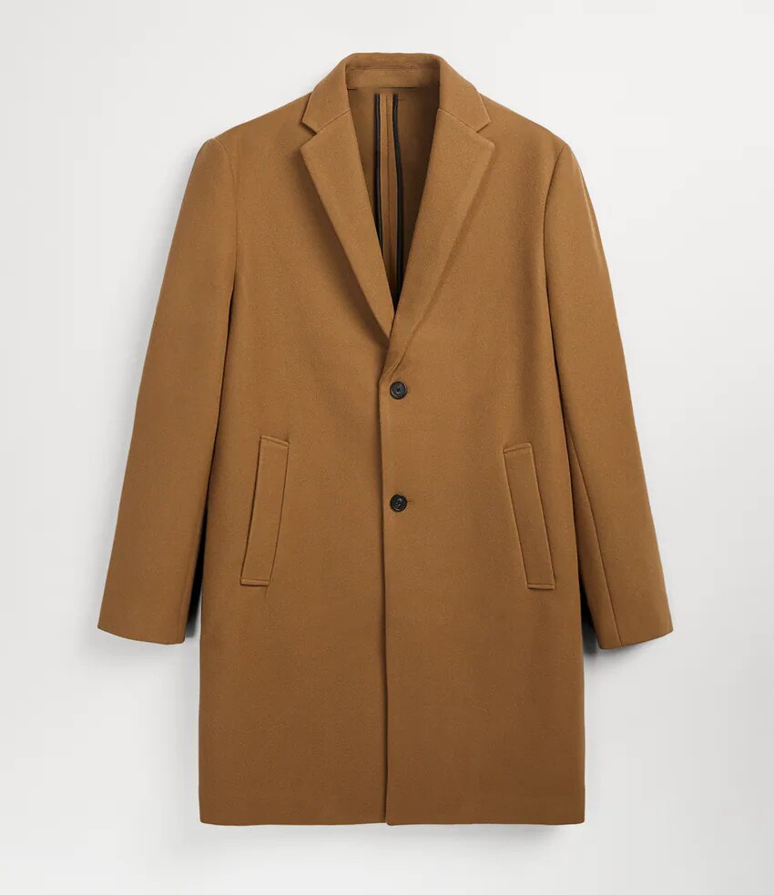 Høst kjole til menn, mellomlang #39 enkel trenchcoat herre: Brun / L