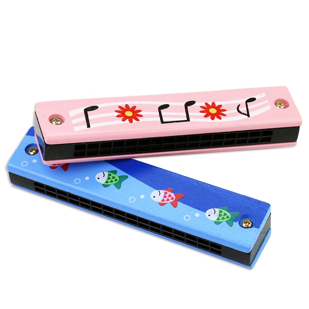 Children Harmonica 16 Holes Cute Cartoon Harmonica Kids Wind Instrument Beginner Musical Educational Toy