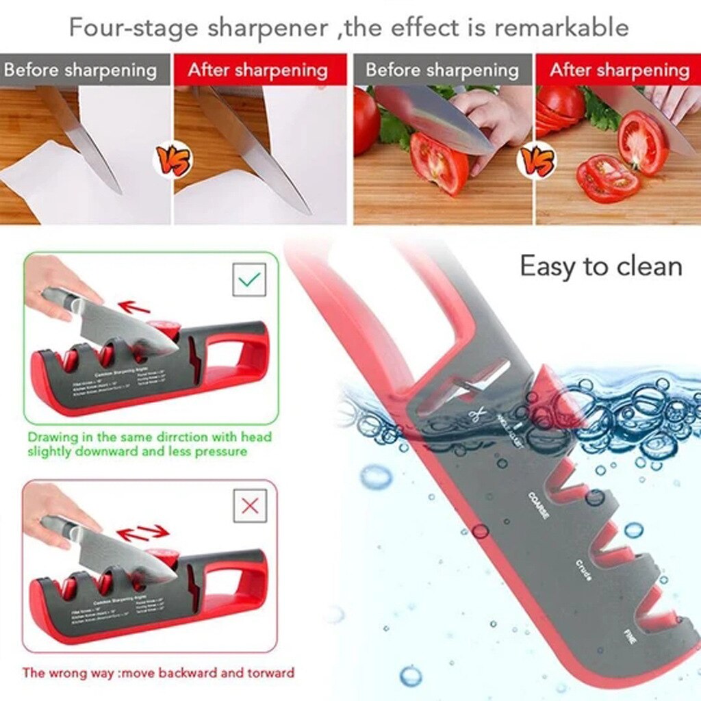 ]Knife Sharpener Kitchen Knives Grinder Scissors Sharpening Tungsten Diamond Ceramic Angle Adjustable Sharpener