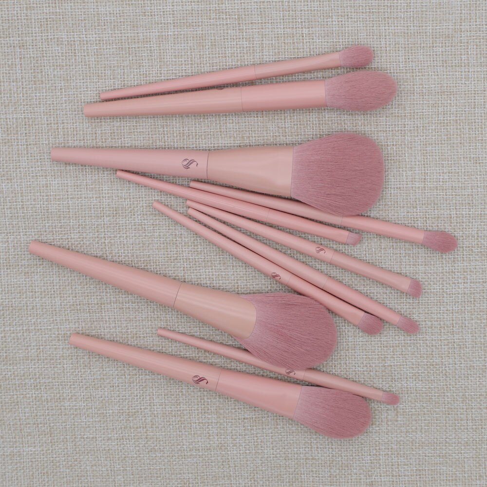 Make-up kwastenset, gezichtspoeder, oogschaduw, blending wenkbrauwkwast, zachte maïs synthetische vezel make-up kwastenset