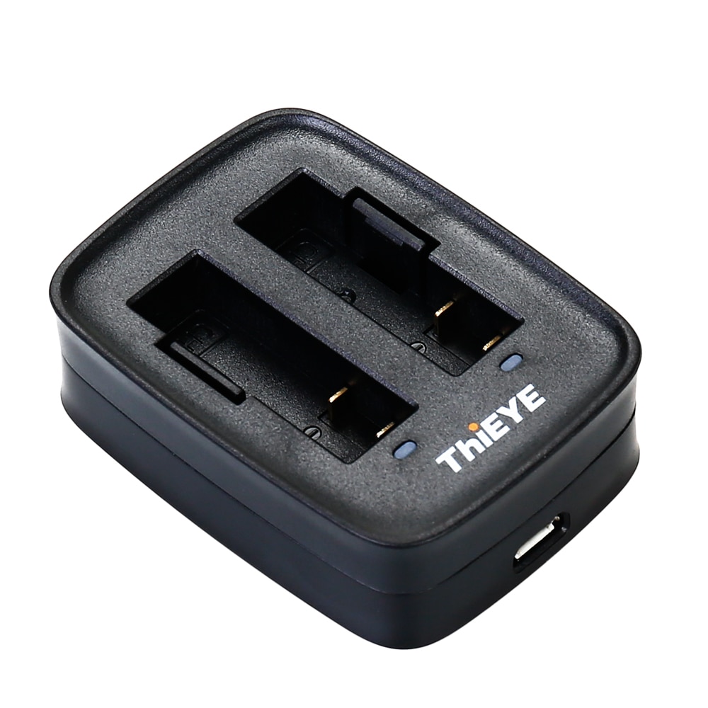 Cargador de Batería Dual para cámara de acción ThiEYE T5 Edge /T5Pro/8k, accesorios de batería que pueden cargar rápidamente dos baterías li-on