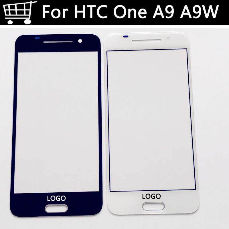 1Pcs/ For HTC One A9 A9 W Touch Screen Outer LCD Front Screen Glass Lens Cover For HTC One A9 A9W touch panel without flex cable