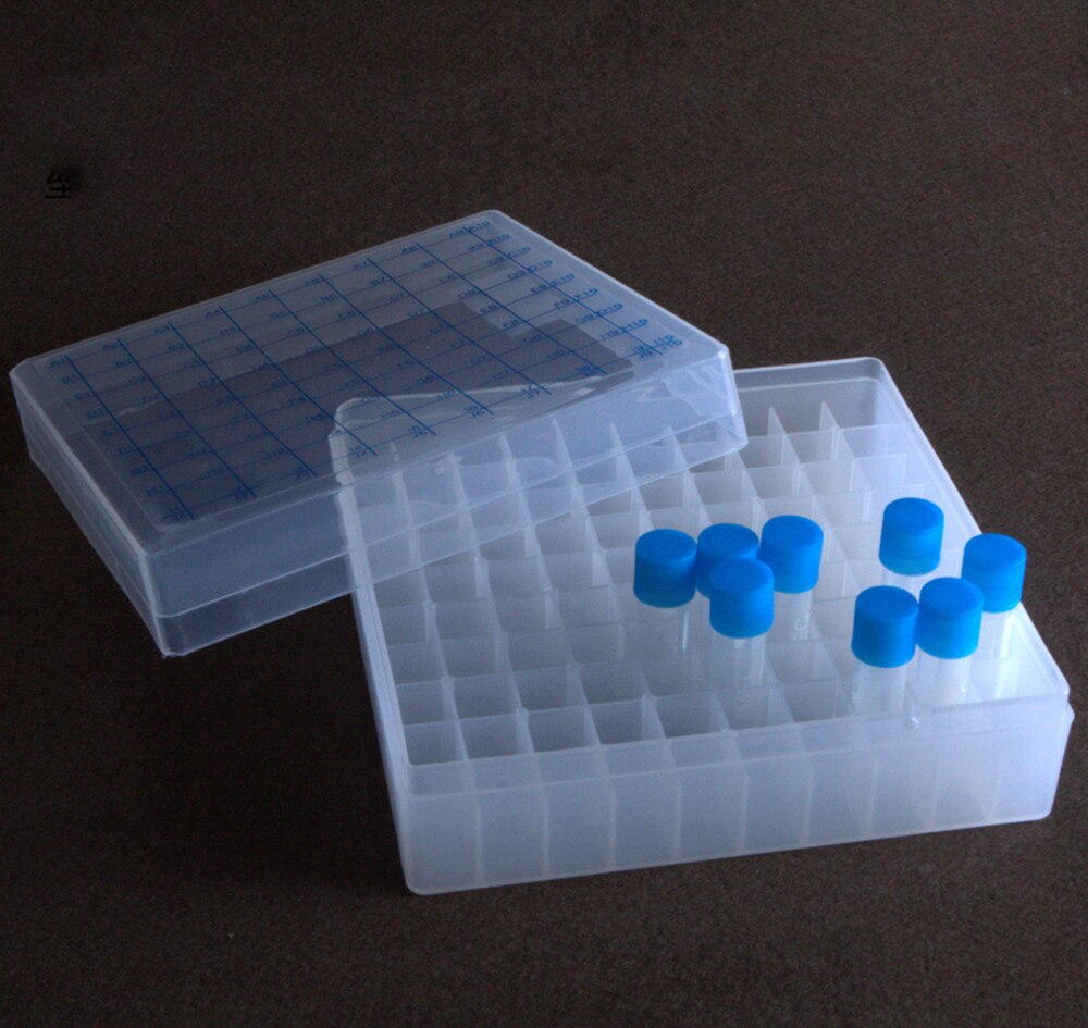 100 gaten 1.5 ml/1.8 ml PC Frozen buis doos iquid stikstof opbergdoos bevriezing doos met nummer