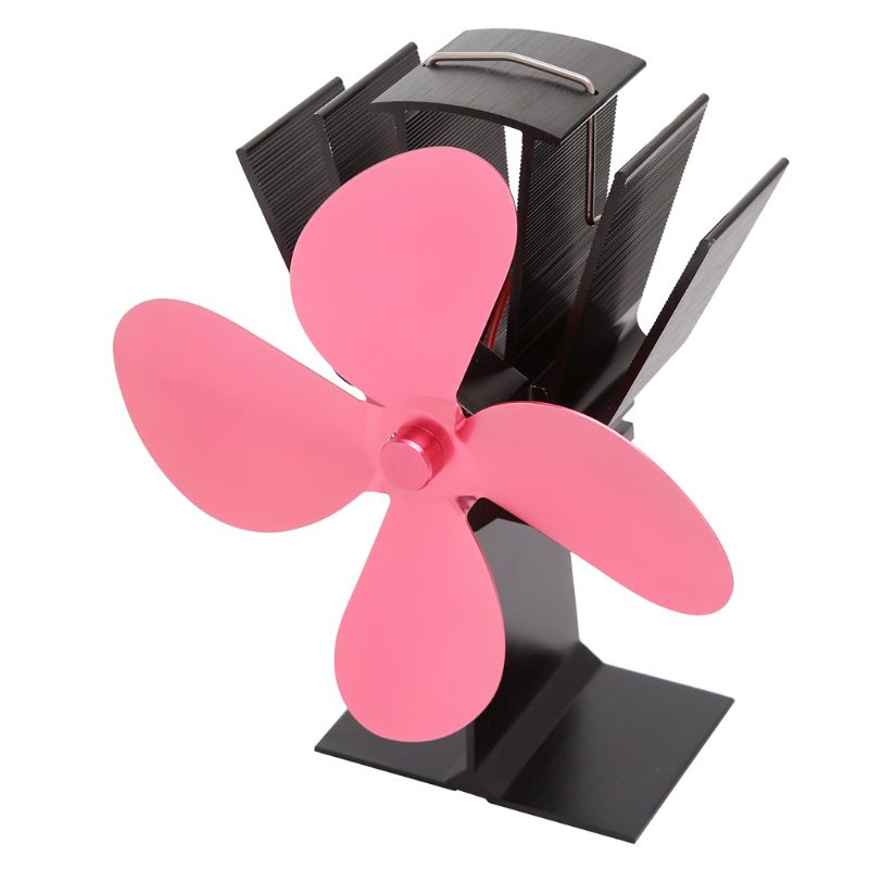 Ecofan de ahorro de circulación por calor, ventilador de estufa de chimenea de 4 aspas, para registro de madera