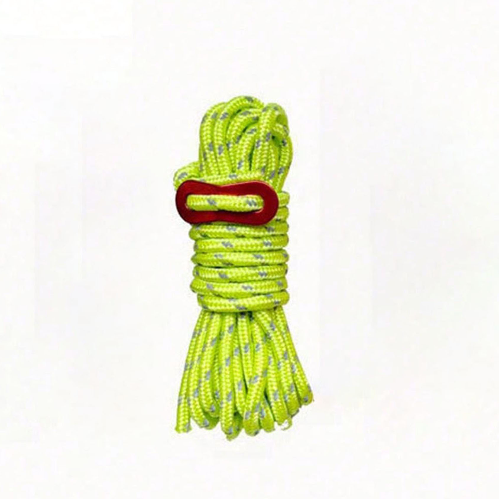 Cordes de tente extérieure, cordes réfléchissantes, cordes d'auvent, cordes coupe-vent renforcées avec boucles pour assurer la sécurité des accessoires de Camping: green