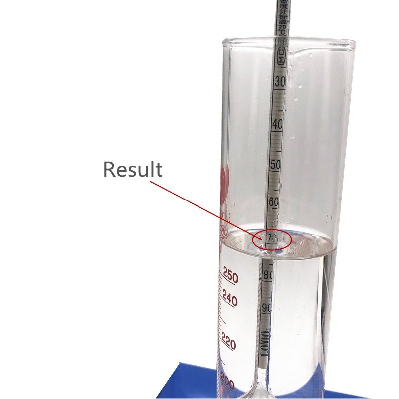 Miernik gęstości Baume szklany densytometr pływakowy 0.700-1.000 miernik masy właściwej cieczy 70-10 długość 250mm 5/PK