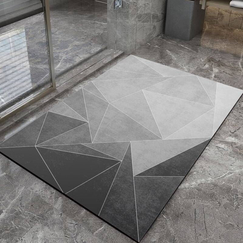 Geometrisch Absorbent Bad Matte Schnell Trocknend Bad Teppich Non-slip Eingang Fußmatte Nappa Haut Boden Matten Wc Teppich Hause decor: Geometric-5 Bath Mat / 40X60CM