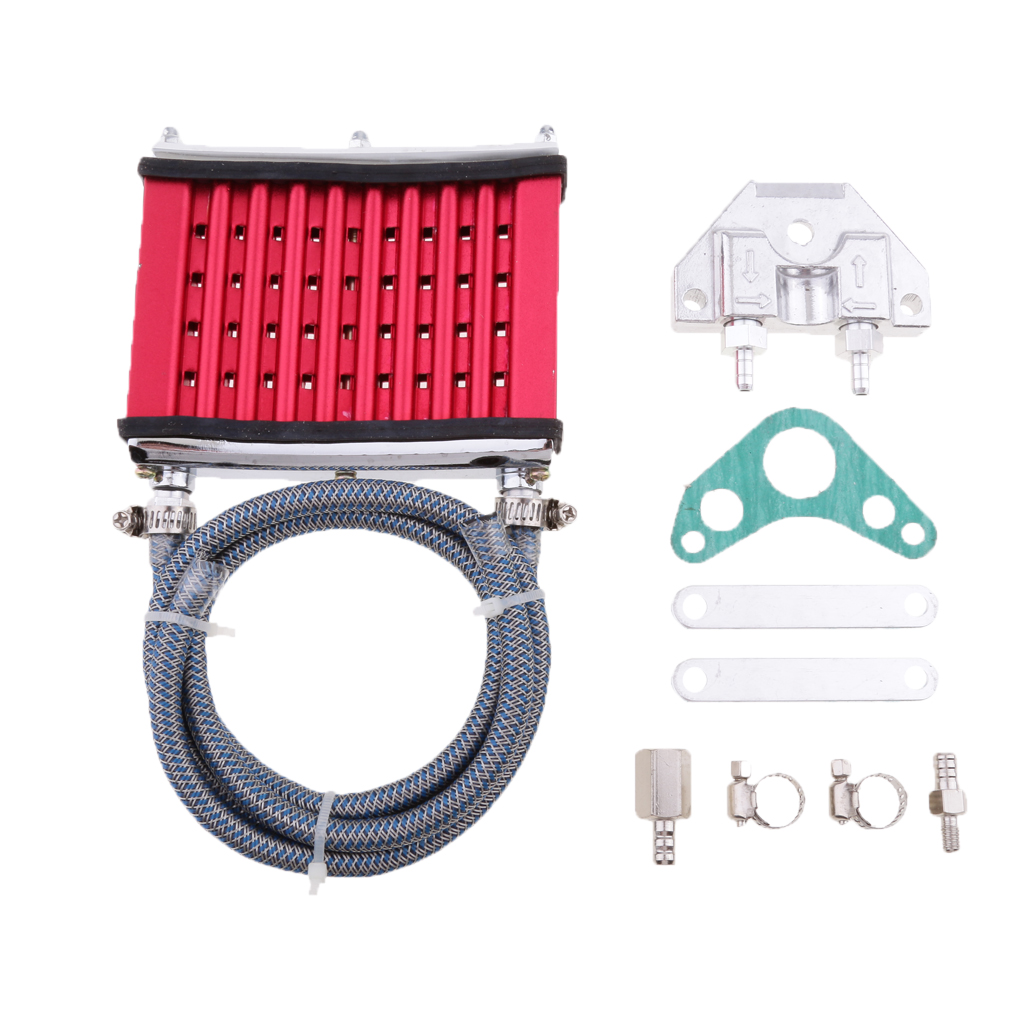 1 Set Motorcycle Oil Cooler Radiator Cooling For 50cc 70cc 90cc 110cc 125cc ATV Universal Motorcycle Dirt Bike Pit Bike Etc