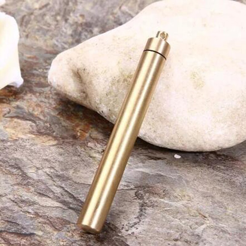 Pocket Toothpick Holder Ti Alloy Waterproof Toothpick Canister Holder Capsule Seal Bottle Keyring For Travel