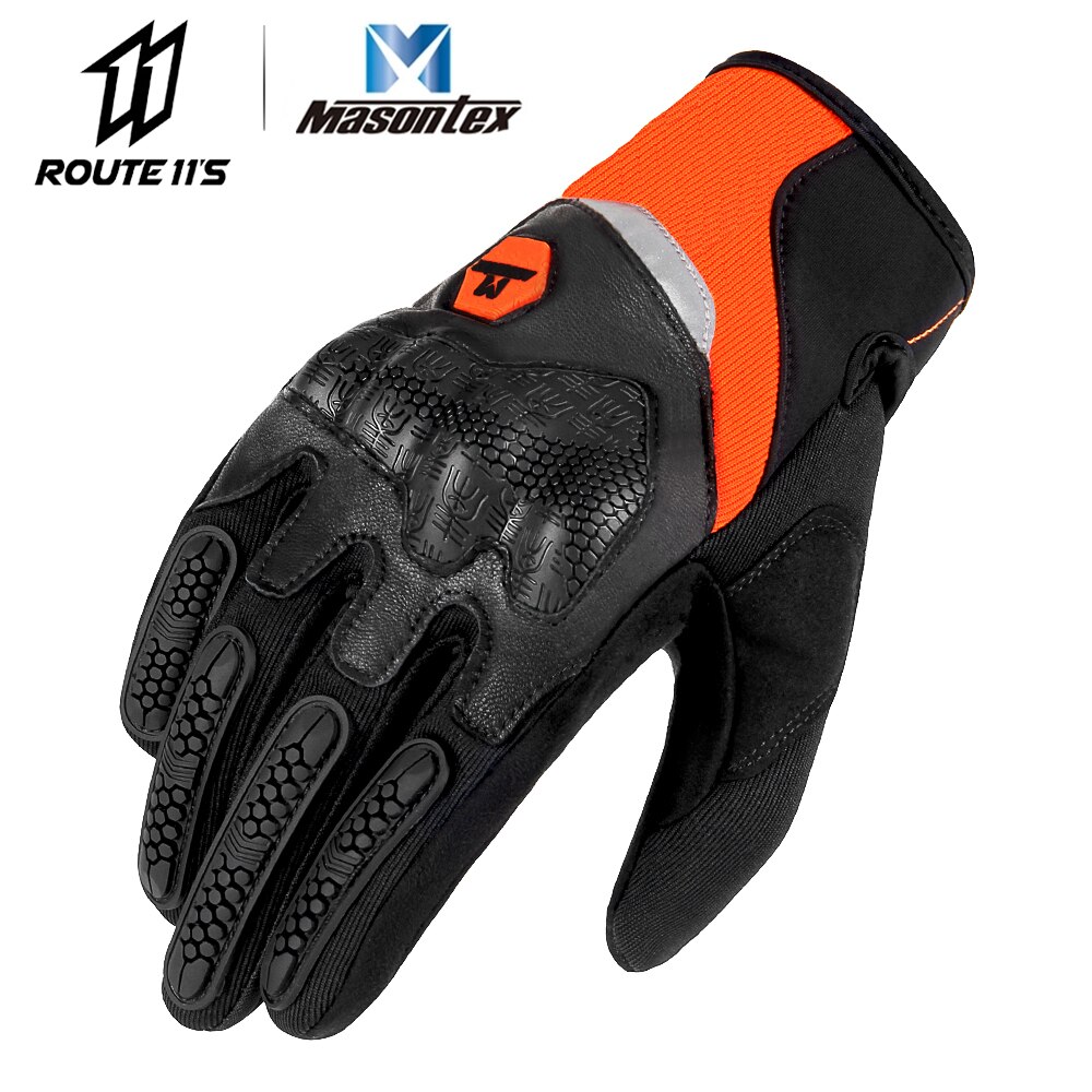 Masontex Moto-Cross Handschuh Kohlenstoff Fiber Motorrad Handschuhe Voll Finger Moto Touchscreen Guantes Moto Atmungsaktive Motorrad Handschuhe: dunkel Grau / XXL